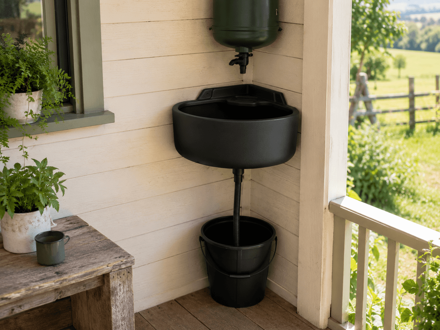 Pi-Pi Outdoor Corner Sink installation 2