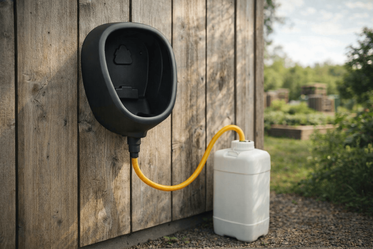 Piszoár kerthez és vidéki házakhoz: vizeletgyűjtés trágyázáshoz