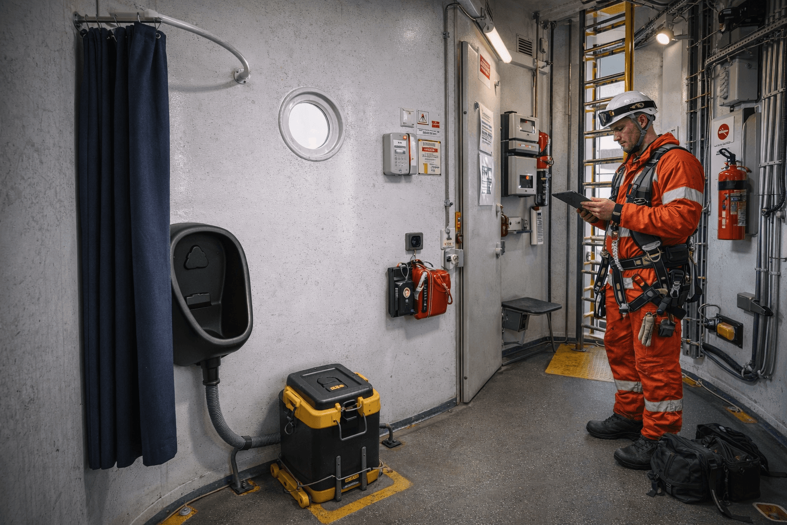 Piszoárok tengeri platformokhoz és offshore létesítményekhez