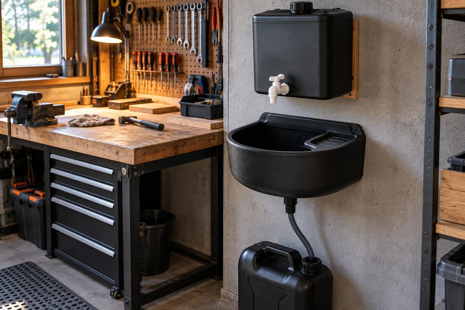 Lavandino da esterno per garage e officina